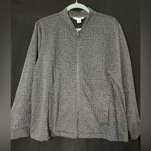 Liz Claiborne Gray Quilted Jacket (Sz XL)